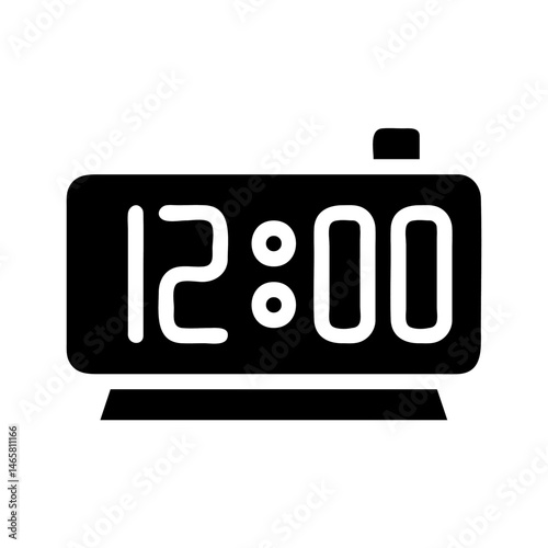 Digital clock showing time midday, signifying a fresh start and new possibilities
