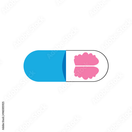 Vector illustration of a capsule