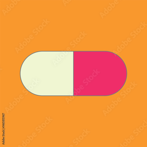 Vector illustration of a capsule