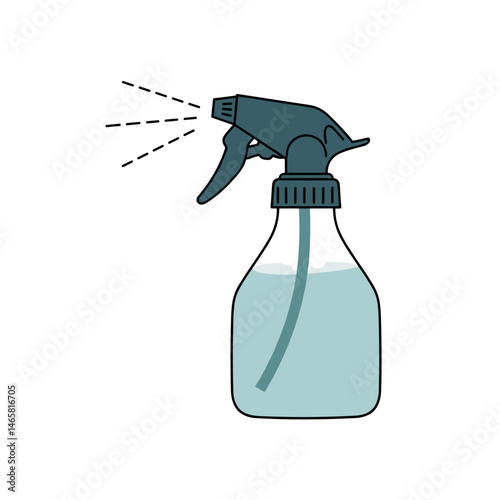 Spray Bottle Icon, Simple Style, For Gardening Use. Watering plants, plant care tool. Design element, illustration, articles