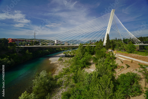 pedestrian bridge in Podgorica park