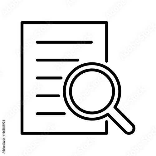書類を要確認中の線画アイコン