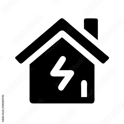 Energy-efficient house icon symbolizing sustainability and eco-friendliness in design