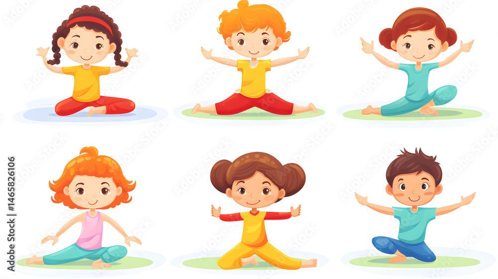 Professional Yoga Kids Isolated Logo Vector Illustration Design for Wellness Brands Professional Yoga Kids Isolated Logo Vector Illustration Design for Wellness Brands