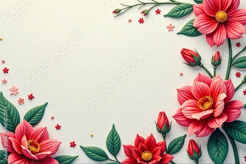 Subtle, repeating floral motif on a soft surface , organic, blossom, buds