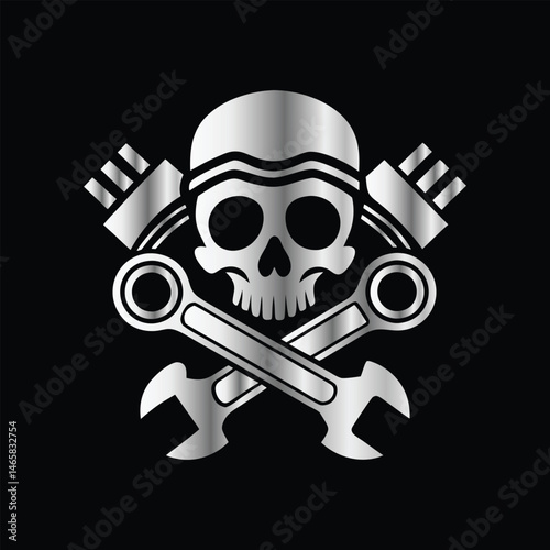 Auto Repair Service Icon Vector Logo Design Template. Car Mechanic Logo. Piston and Cog Wheel Gear Icon Vector Logo Template Design Illustration.
