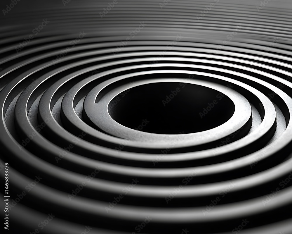 Obraz premium Abstract dark concentric circles