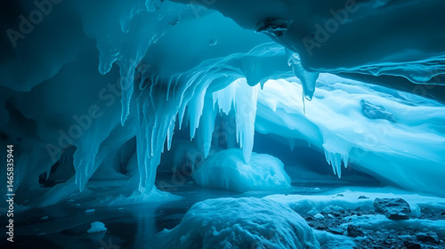 Mystic Frozen Depths, An Abstract Exploration of Ice Formation