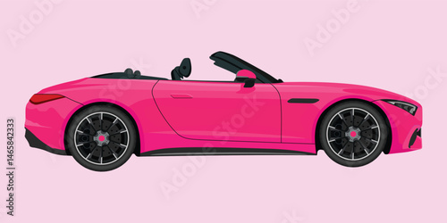 Realistic Car Vector Illustration in Multiple Color Art and Vintage Design
