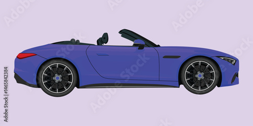 Realistic Car Vector Illustration in Multiple Color Art and Vintage Design