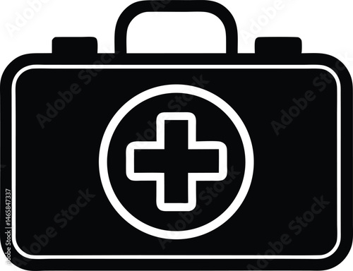 first aid kit vector icon.