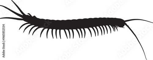 House Centipede Silhouette Side View Single Icon