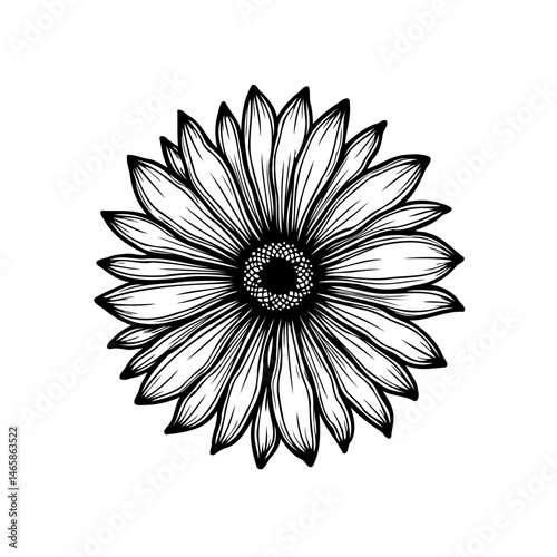 Floral vector illustration displaying artistic flower arrangement on white background