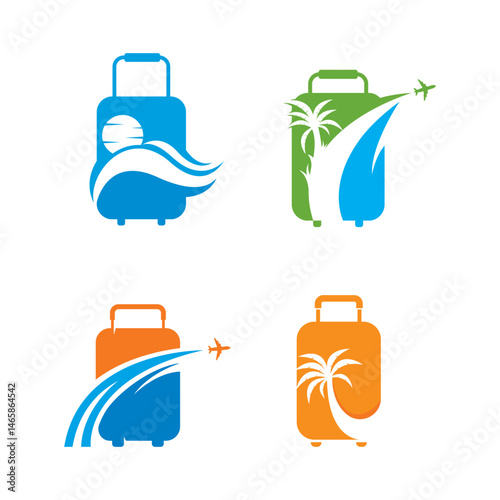 travel bag icon for travel agency vector illustration