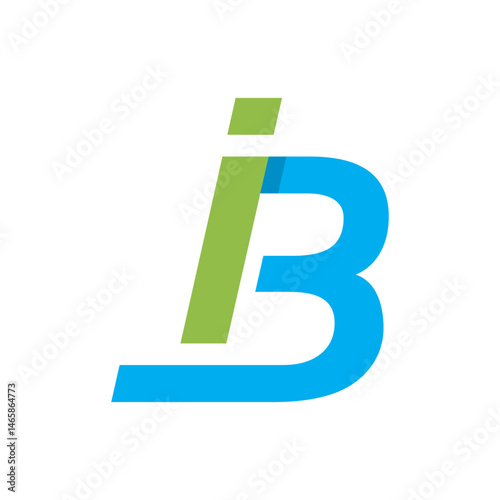 ib initial logo letter vector icon illustration