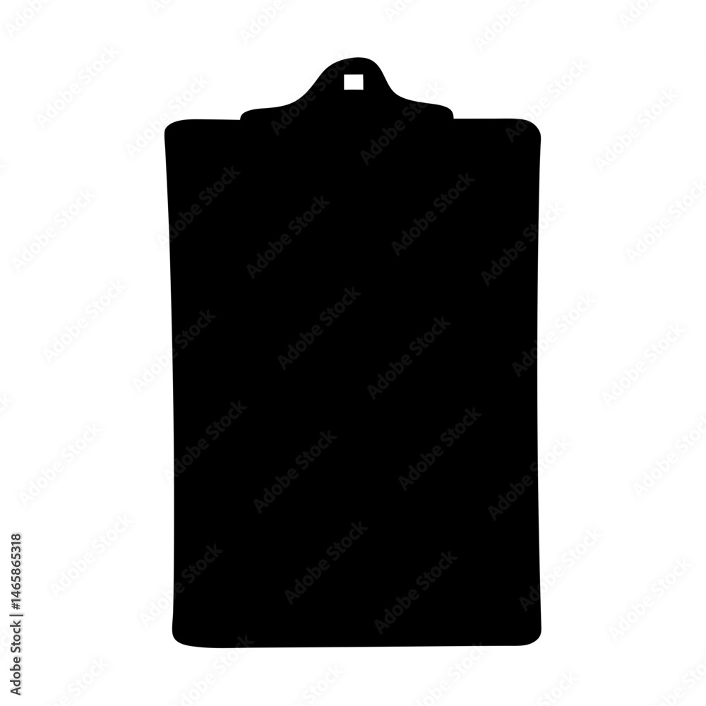 Simple Black Silhouette of a Clipboard for Note Taking and Writing Simple Black Silhouette of a Clipboard for Note Taking and Writing
