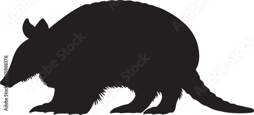 Giant Armadillo Vector Silhouette