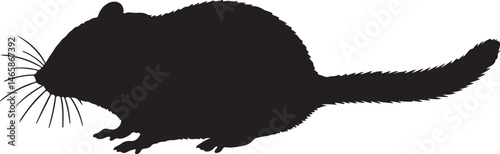 Hazel Dormouse Vector Silhouette