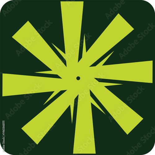 twin yellow stars on a green background