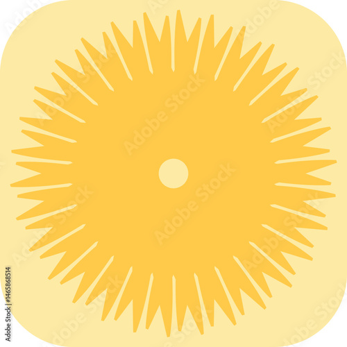 orange multi-pointed star on a cream background