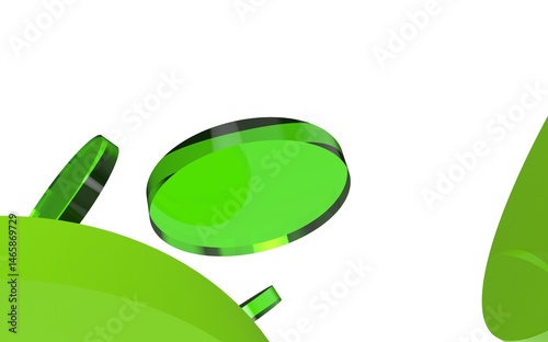 Green Discs in Abstract Composition