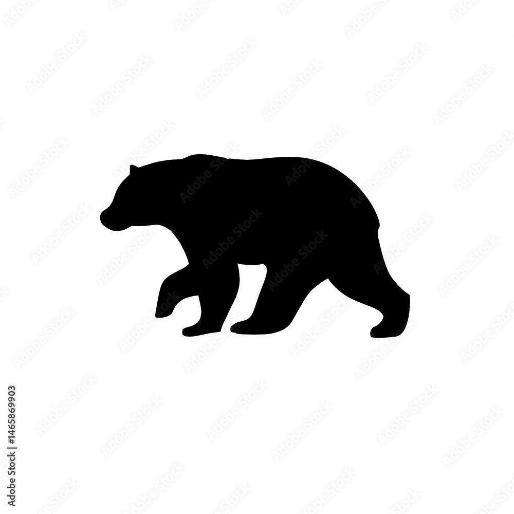 Fototapeta premium bear silhouette vector illustration