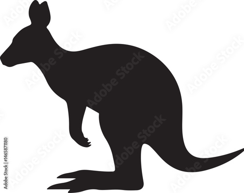 Joey (Baby Kangaroo) Vector Silhouette