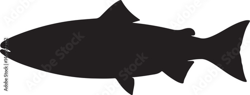 King Salmon Vector Silhouette