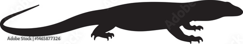 Nile Monitor Vector Silhouette