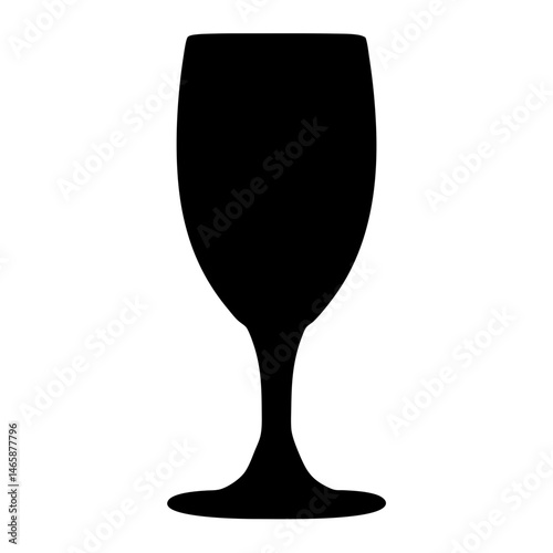 Silhouette of a wine glass elegant and stylish vector illustration isolated
