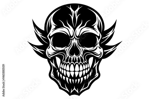 skull on a white background