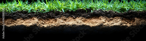 Grass Soil Layers Realistic Image