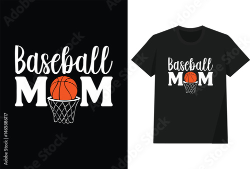Baseball Mom t shirt design