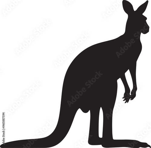 Tree Kangaroo Vector Silhouette