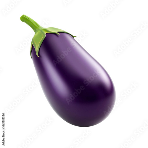urple eggplant isolated on white background. photo