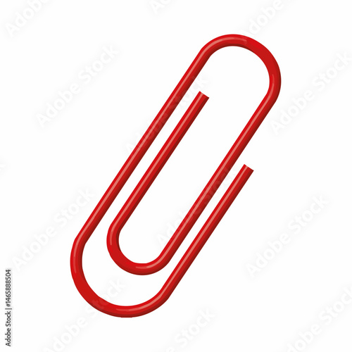 Vector illustration of a paper clip. Vector Image