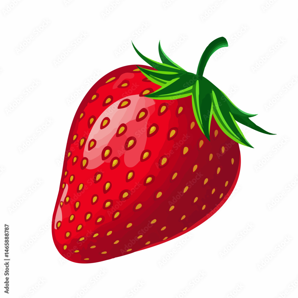 Obraz premium Strawberry Vector Illustration. Vector Image