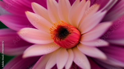 A daisy flower spinning around. Close up. 