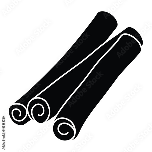 Aromatic Spices Cinnamon Sticks Illustration for culinary design elements and seasoning