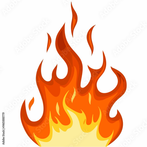 Stylized Flame Illustration. Vector Image