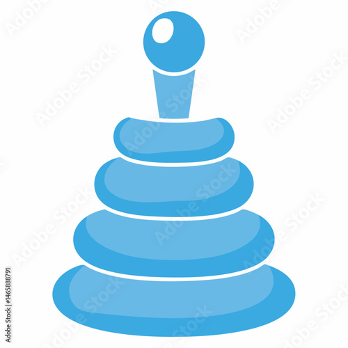 Stacking Ring Toy. Vector Image