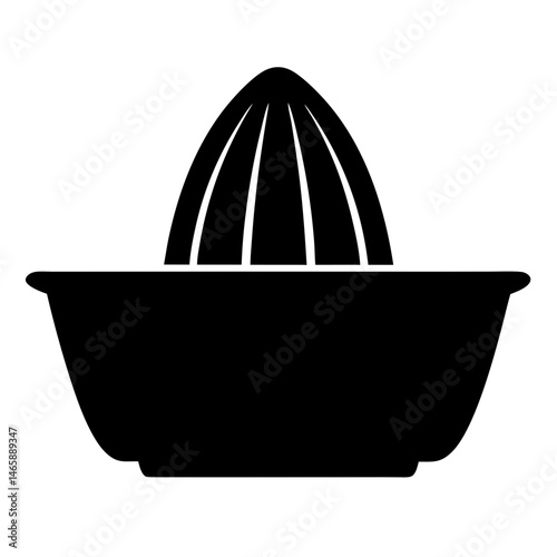 Black Silhouette of a Citrus Juicer for Fresh Fruit Juice Preparation