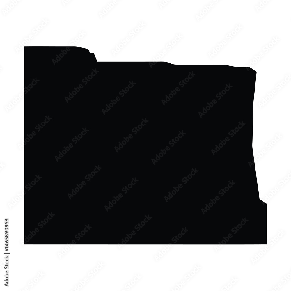 Obraz premium Solid black silhouette on white background with jagged edges and interesting shape
