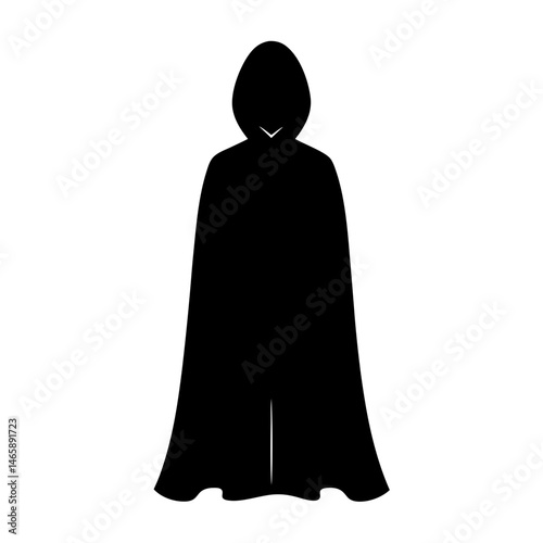 Silhouette of a cloaked figure in the shadows of mystery and intrigue