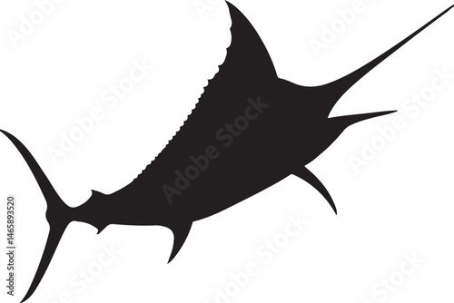 Xiphias Gladius Vector Silhouette