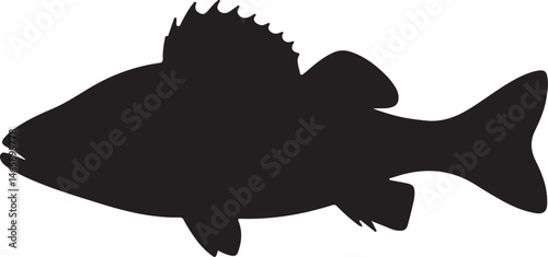 Yellow Perch Vector Silhouette