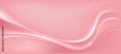 Minimal luxury cosmetic ads gradient pink background vector. Social ads design
