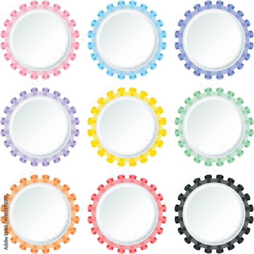 Support Items Fan Goods Medal Can Badge Rosetta Material Frame Colorful / 推し活 メダル 缶バッジ ロゼッタ ロゼット 素材 フレーム カラフル