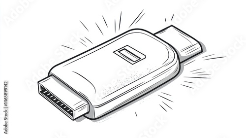Illustration of a digital video connector
