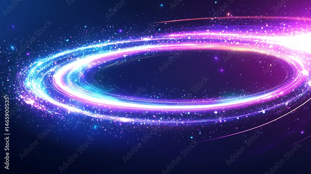 Obraz premium Abstract glowing oval frame (3)